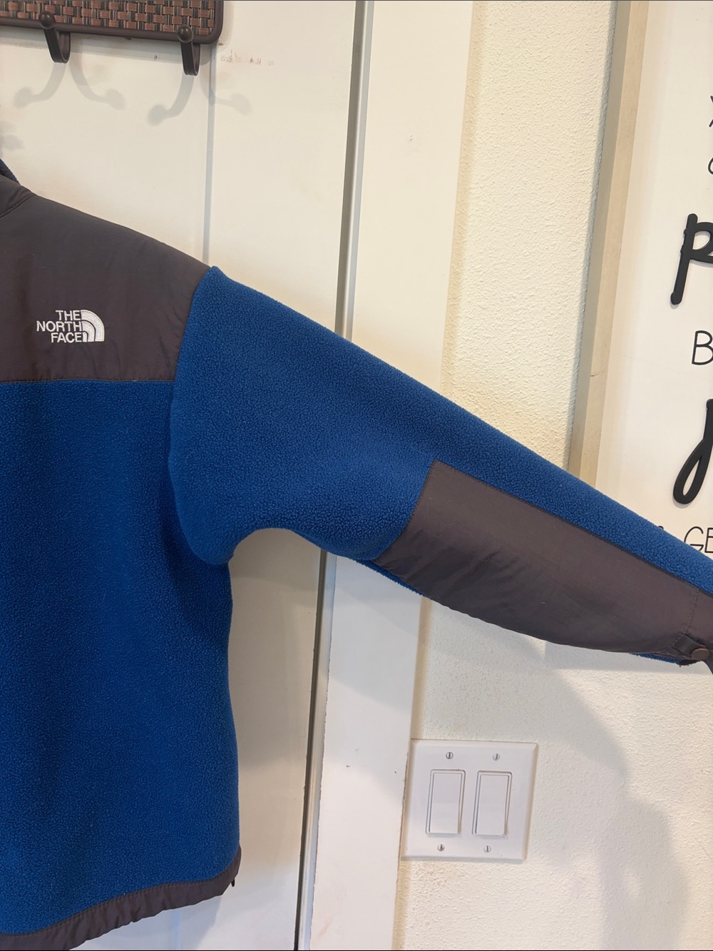 The North Face Blue and Gray Kids' Fleece Jacket - Picture 3 of 5